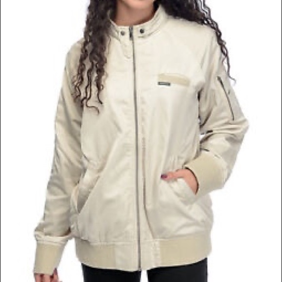 Members Only Bone Satin 3/4 Sleeve Bomber - Picture 5 of 5